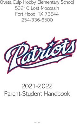 Parent-Student Handbook 2021-2022 - Oveta Culp Hobby Elementary School 53210 Lost Moccasin Fort Hood, TX 76544 254-336-6500
