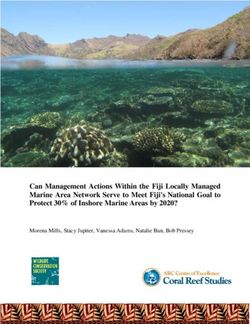 Can Management Actions Within the Fiji Locally Managed Marine Area Network Serve to Meet Fiji's National Goal to Protect 30% of Inshore Marine ...