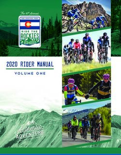 2020 Rider manual - The 35th Annual - Volume one - SUMMIT CYCLE SOLUTIONS