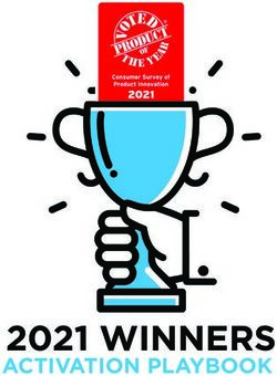 2021 WINNERS ACTIVATION PLAYBOOK - Product of the Year USA