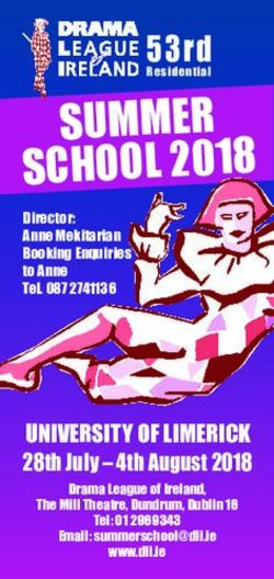 SUMMER SCHOOL 2018 53rd - Drama League of Ireland