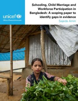 Schooling, Child Marriage and Workforce Participation in Bangladesh: A scoping paper to identify gaps in evidence Sajeda Amin