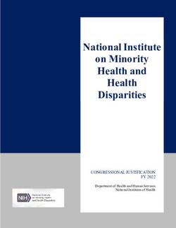 National Institute on Minority Health and Health - Disparities - CONGRESSIONAL JUSTIFICATION FY 2022