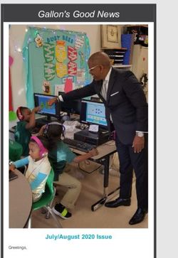 Gallon's Good News - July/August 2020 Issue Greetings, Miami-Dade County Public Schools