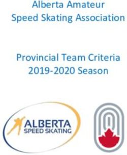 Alberta Amateur Speed Skating Association Provincial Team Criteria 2019-2020 Season