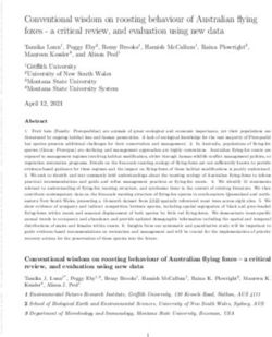 Conventional wisdom on roosting behaviour of Australian flying foxes - a critical review, and evaluation using new data - Authorea