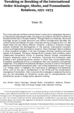 Tweaking or Breaking of the International Order: Kissinger, Shultz, and Transatlantic Relations, 1971-1973
