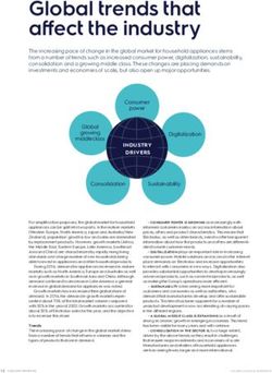 Global trends that affect the industry - Electrolux Group