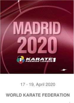 WORLD KARATE FEDERATION 17 - 19, April 2020 - Sportdata