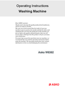 Washing Machine Operating Instructions