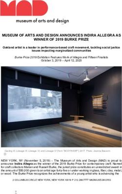 MUSEUM OF ARTS AND DESIGN ANNOUNCES INDIRA ALLEGRA AS WINNER OF 2019 BURKE PRIZE