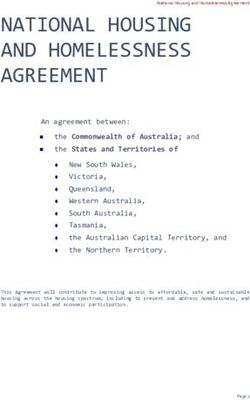 NATIONAL HOUSING AND HOMELESSNESS AGREEMENT - Federal Financial ...