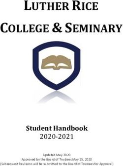 LUTHER RICE COLLEGE & SEMINARY - Student Handbook 2020-2021