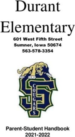 Durant Elementary - Parent-Student Handbook 2021-2022 - 601 West Fifth Street Sumner, Iowa 50674 - Sumner-Fredericksburg