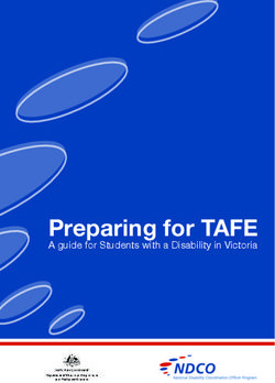Preparing for TAFE A guide for Students with a Disability in Victoria