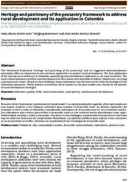Heritage and patrimony of the peasantry framework to address rural development and its application in Colombia