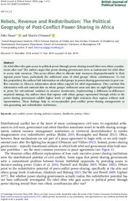 Rebels, Revenue and Redistribution: The Political Geography of Post-Conflict Power-Sharing in Africa - Felix Haass
