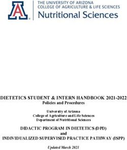 DIETETICS STUDENT & INTERN HANDBOOK 2021-2022