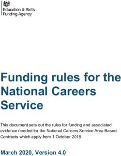 Funding rules for the National Careers Service - March 2020, Version 4.0 This document sets out the rules for funding and associated evidence ...