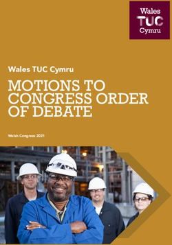 MOTIONS TO CONGRESS ORDER OF DEBATE - Wales TUC Cymru Welsh Congress 2021