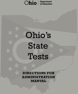 Ohio's State Tests DIRECTIONS FOR ADMINISTRATION MANUAL