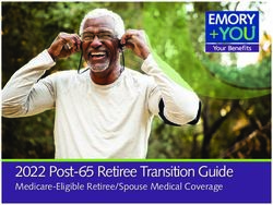 2022 Post-65 Retiree Transition Guide - Medicare-Eligible Retiree/Spouse Medical Coverage - Emory HR