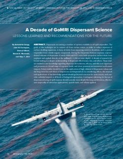 A DECADE OF GOMRI DISPERSANT SCIENCE - LESSONS LEARNED AND RECOMMENDATIONS FOR THE FUTURE - THE OCEANOGRAPHY ...