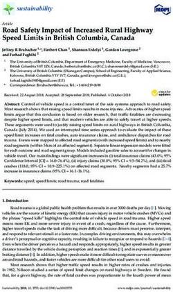 Road Safety Impact of Increased Rural Highway Speed Limits in British Columbia, Canada - MDPI
