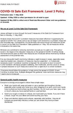 COVID-19 Safe Exit Framework: Level 3 Policy - Government ...