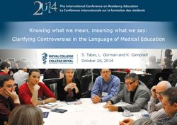 Knowing what we mean, meaning what we say: Clarifying Controversies in the Language of Medical Education - S. Taber, L. Gorman and K. Campbell ...