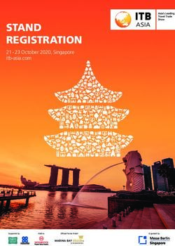 STAND REGISTRATION 21 - 23 October 2020, Singapore itb-asia.com - ITB Asia