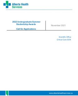 2022 Undergraduate Summer Studentship Awards Call for Applications - November 2021