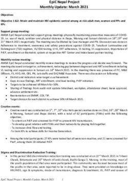 EpiC Nepal Project Monthly Update: March 2021 - AMDA Nepal