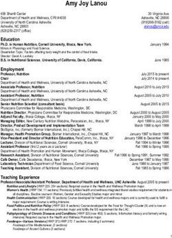 Amy Joy Lanou - UNC Gillings School of Global Public Health