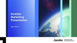 Investor Marketing Presentation - May 2020