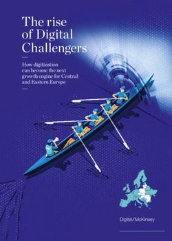 THE RISE OF DIGITAL CHALLENGERS - HOW DIGITIZATION CAN BECOME THE NEXT GROWTH ENGINE FOR CENTRAL AND EASTERN EUROPE - MCKINSEY