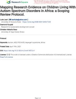 Mapping Research Evidence on Children Living With Autism Spectrum Disorders in Africa: a Scoping Review Protocol.