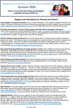 Free or Low-Cost Activities and Support available during COVID-19 - Evoc