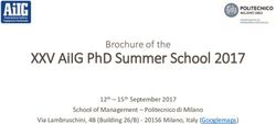 XXV AIIG PHD SUMMER SCHOOL 2017 - BROCHURE OF THE SCHOOL OF MANAGEMENT - POLITECNICO DI MILANO