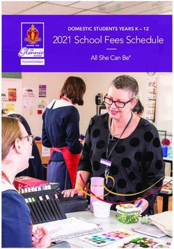 2021 School Fees Schedule - DOMESTIC STUDENTS YEARS K 12 - The Glennie School
