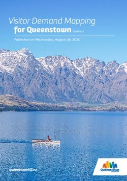 Visitor Demand Mapping - for Queenstown Update 5 Published on Wednesday, August 26, 2020