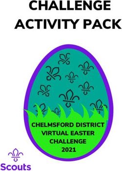 CHALLENGE ACTIVITY PACK - CHELMSFORD DISTRICT VIRTUAL EASTER CHALLENGE 2021
