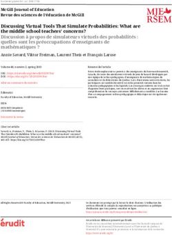 Discussing Virtual Tools That Simulate Probabilities: What are the middle school teachers' concerns? Discussion à propos de simulateurs virtuels ...