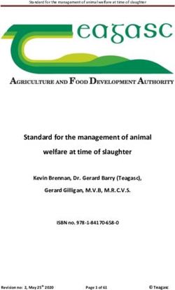 Standard for the management of animal welfare at time of slaughter - Teagasc