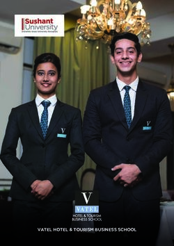 VATEL HOTEL & TOURISM BUSINESS SCHOOL - Ansal University