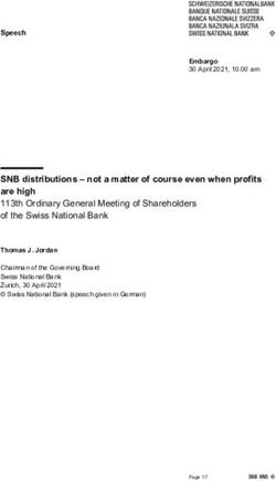 SNB distributions - not a matter of course even when profits are high