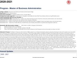 2020-2021 Program - Master of Business Administration