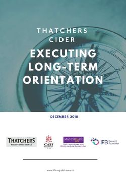 EXECUTING LONG-TERM ORIENTATION - DECEMBER 2018 - www.ifb.org.uk/research - Institute for Family Business