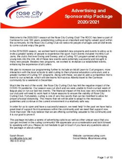 Advertising and Sponsorship Package 2020/2021 - Rose City Curling Club