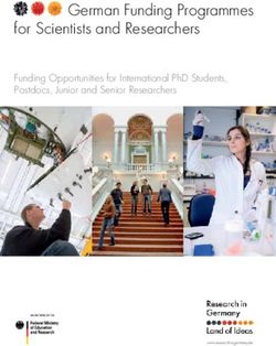 GERMAN FUNDING PROGRAMMES FOR SCIENTISTS AND RESEARCHERS - FUNDING OPPORTUNITIES FOR INTERNATIONAL PHD STUDENTS, POSTDOCS, JUNIOR AND SENIOR ...